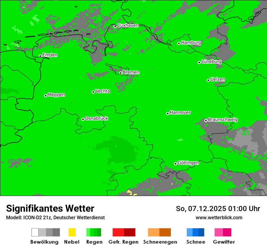 Modellkarten Signifikantes Wetter