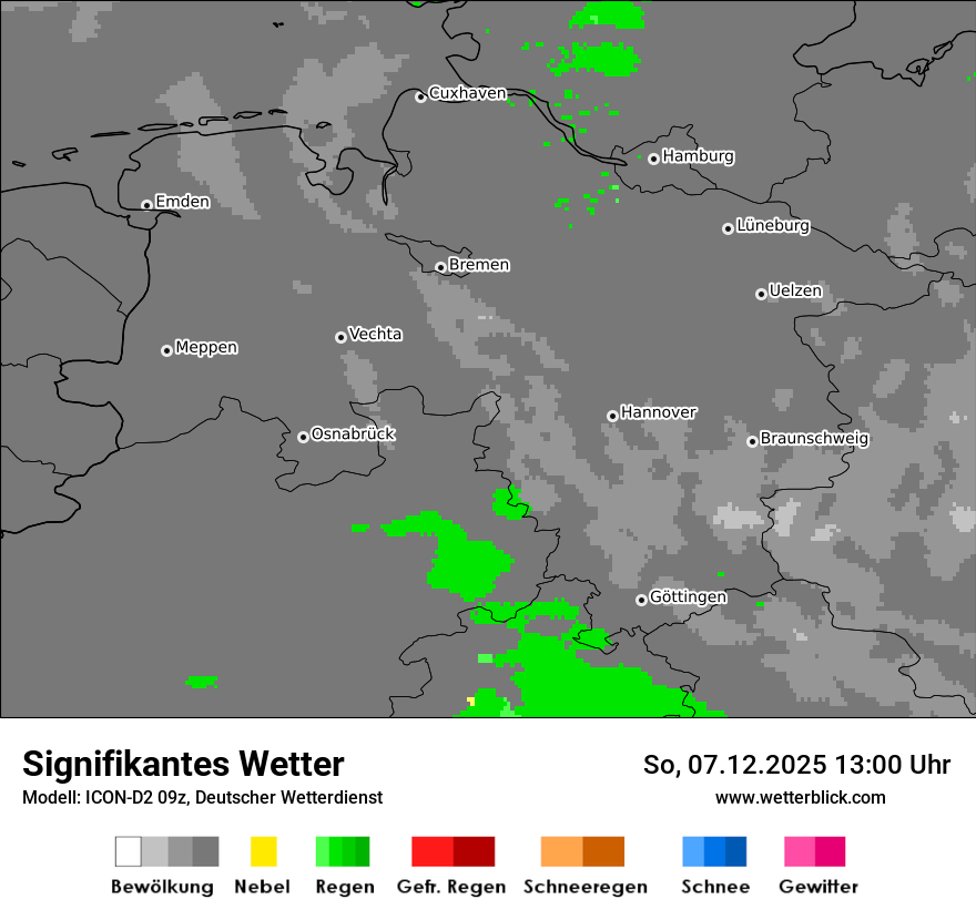 Modellkarten Signifikantes Wetter