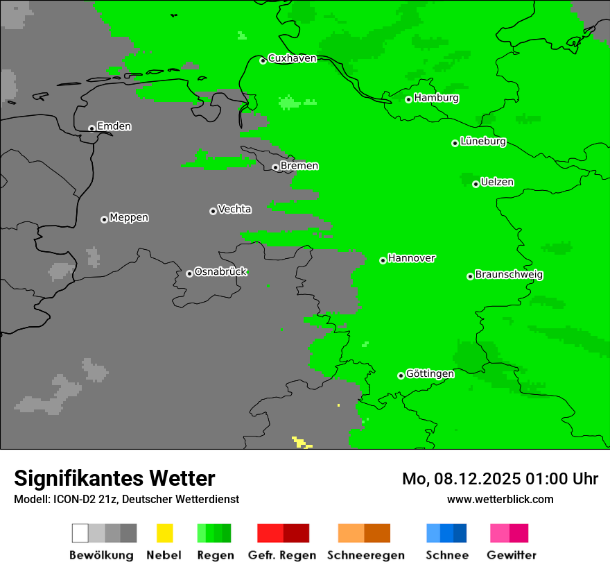 Modellkarten Signifikantes Wetter