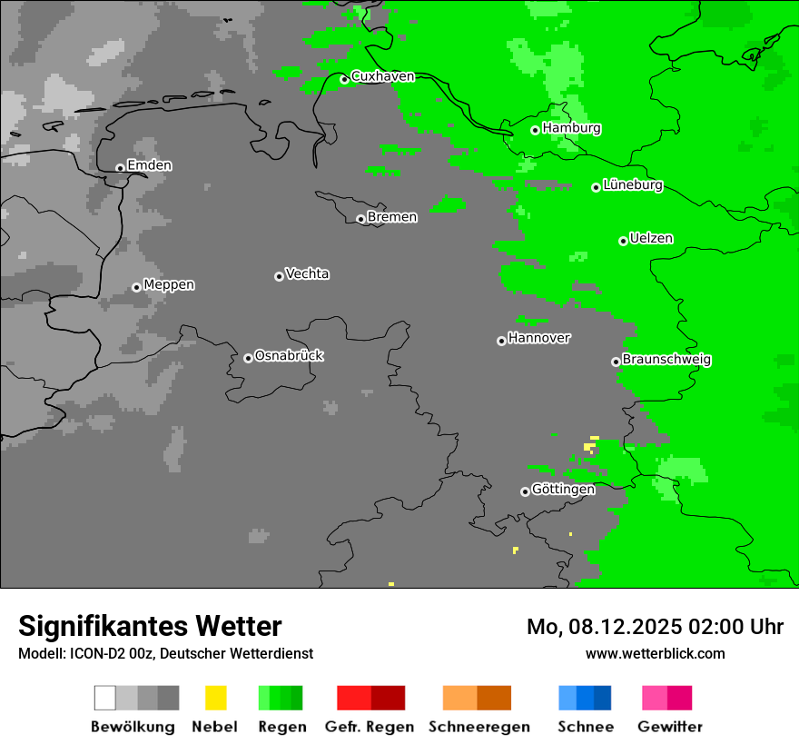 Modellkarten Signifikantes Wetter