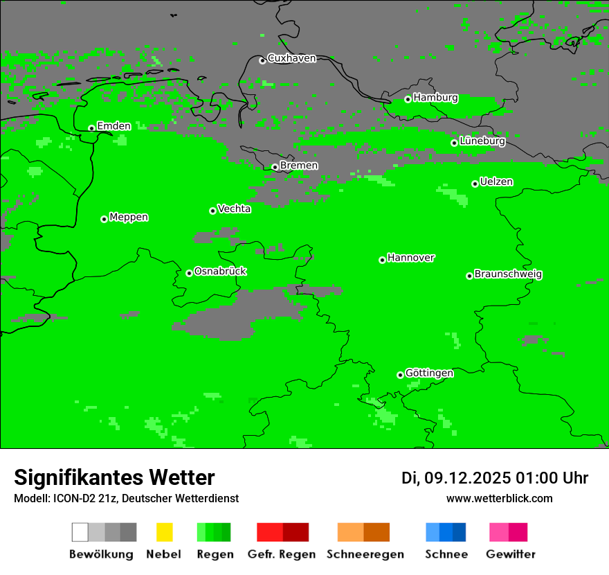 Modellkarten Signifikantes Wetter