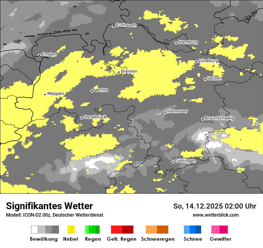 Modellkarten Signifikantes Wetter