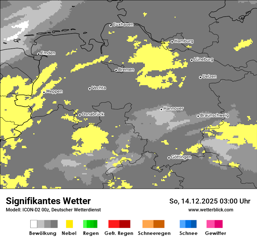Modellkarten Signifikantes Wetter