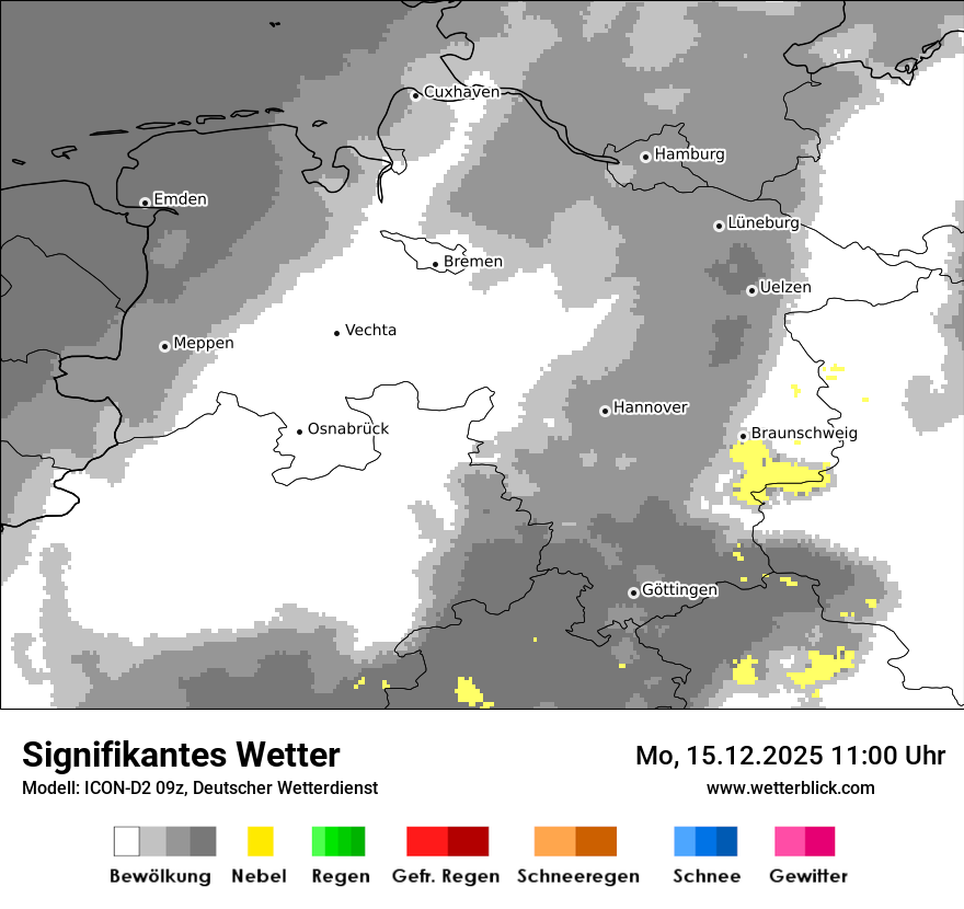 Modellkarten Signifikantes Wetter