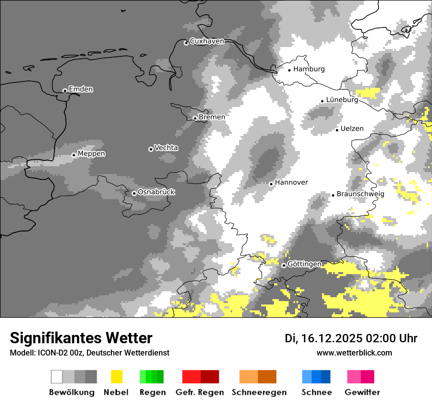 Modellkarten Signifikantes Wetter