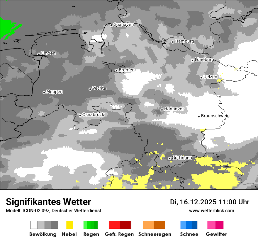 Modellkarten Signifikantes Wetter