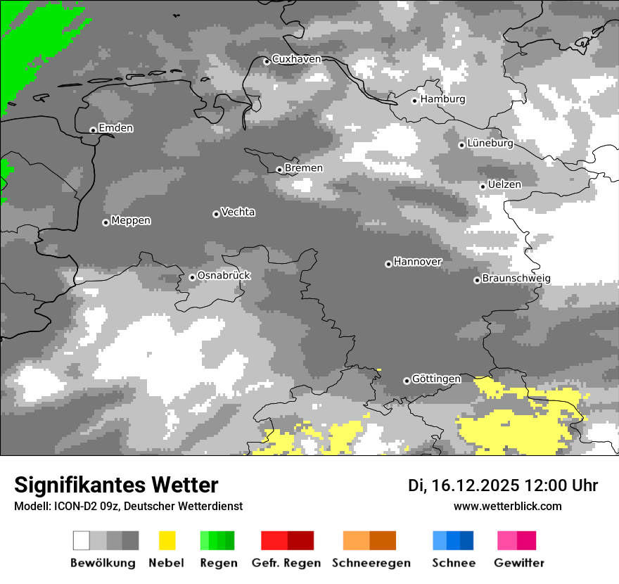 Modellkarten Signifikantes Wetter