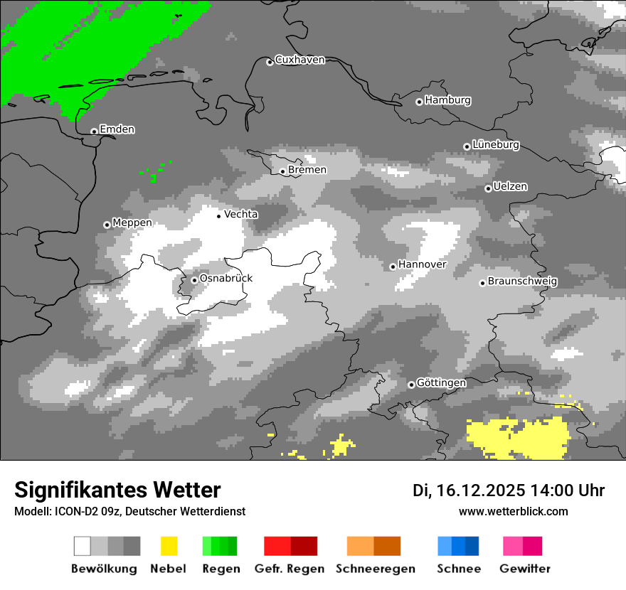 Modellkarten Signifikantes Wetter