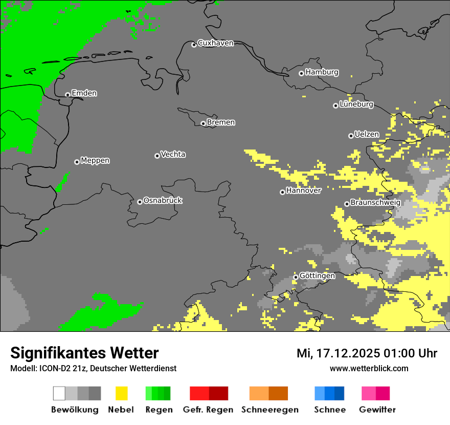 Modellkarten Signifikantes Wetter
