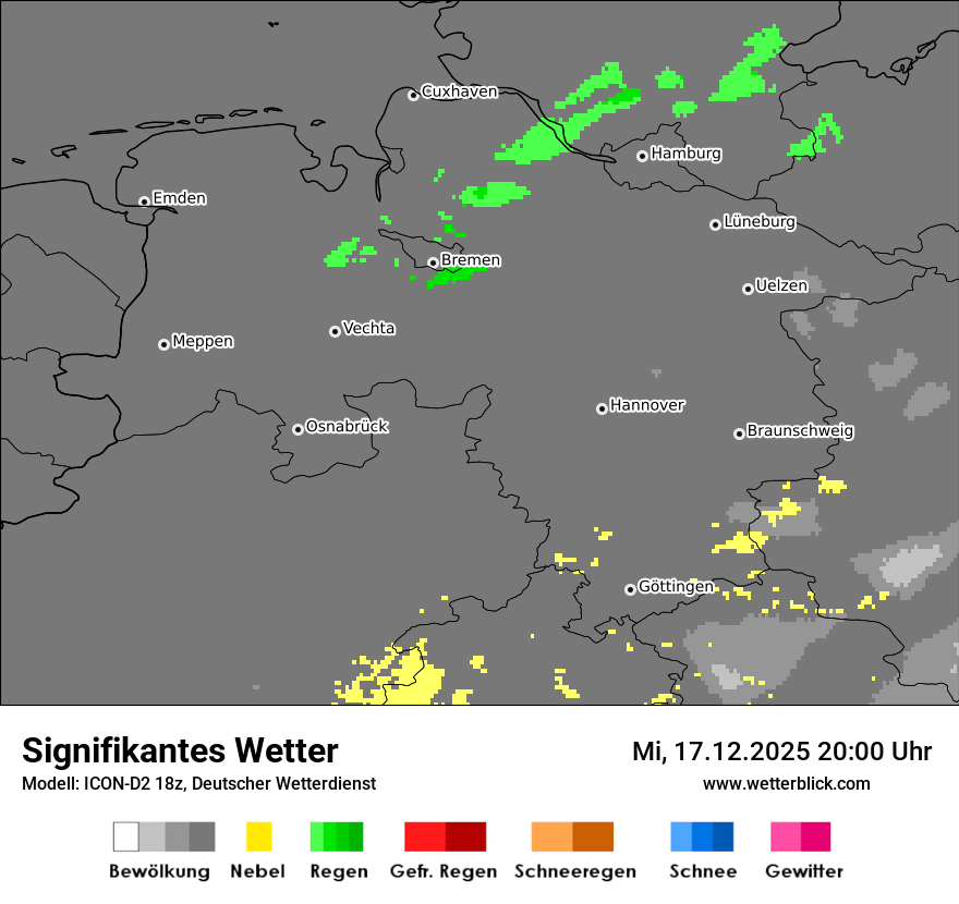 Modellkarten Signifikantes Wetter