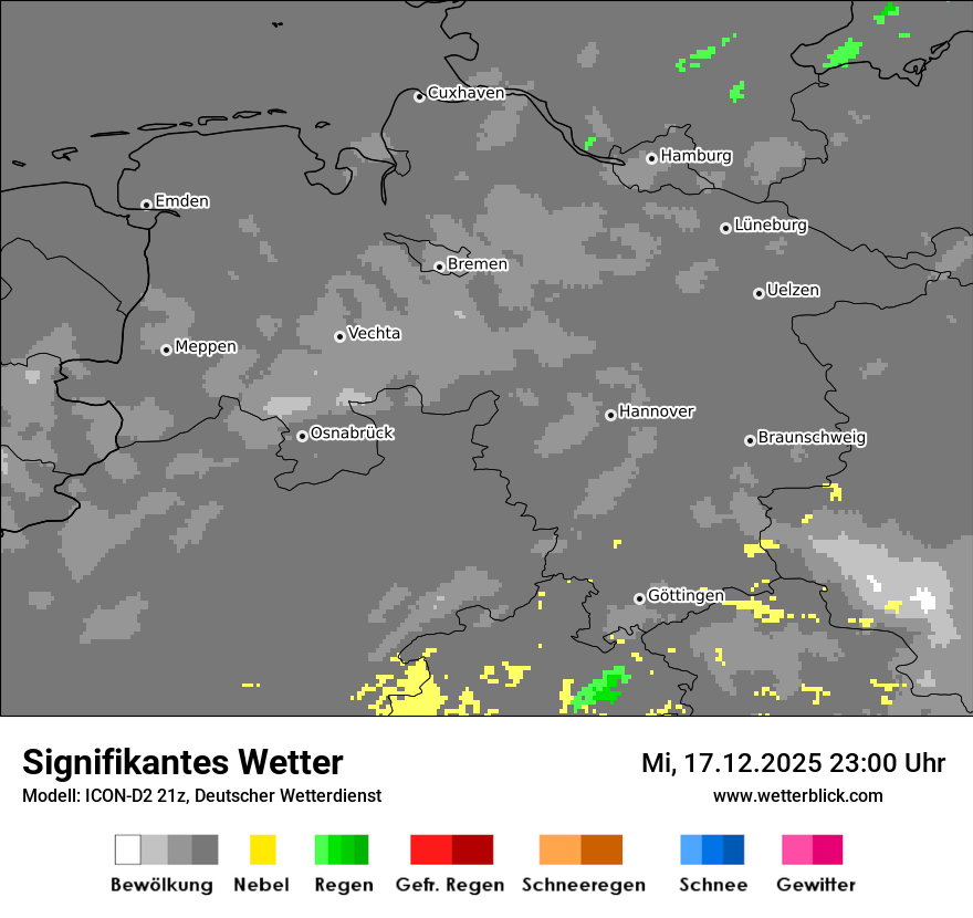 Modellkarten Signifikantes Wetter