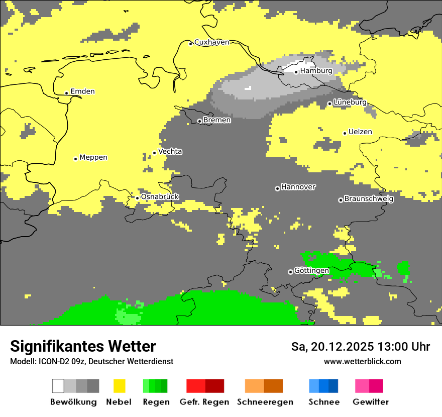 Modellkarten Signifikantes Wetter