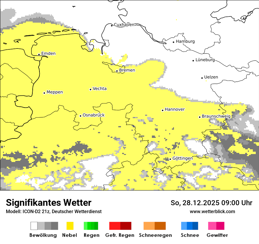 Modellkarten Signifikantes Wetter