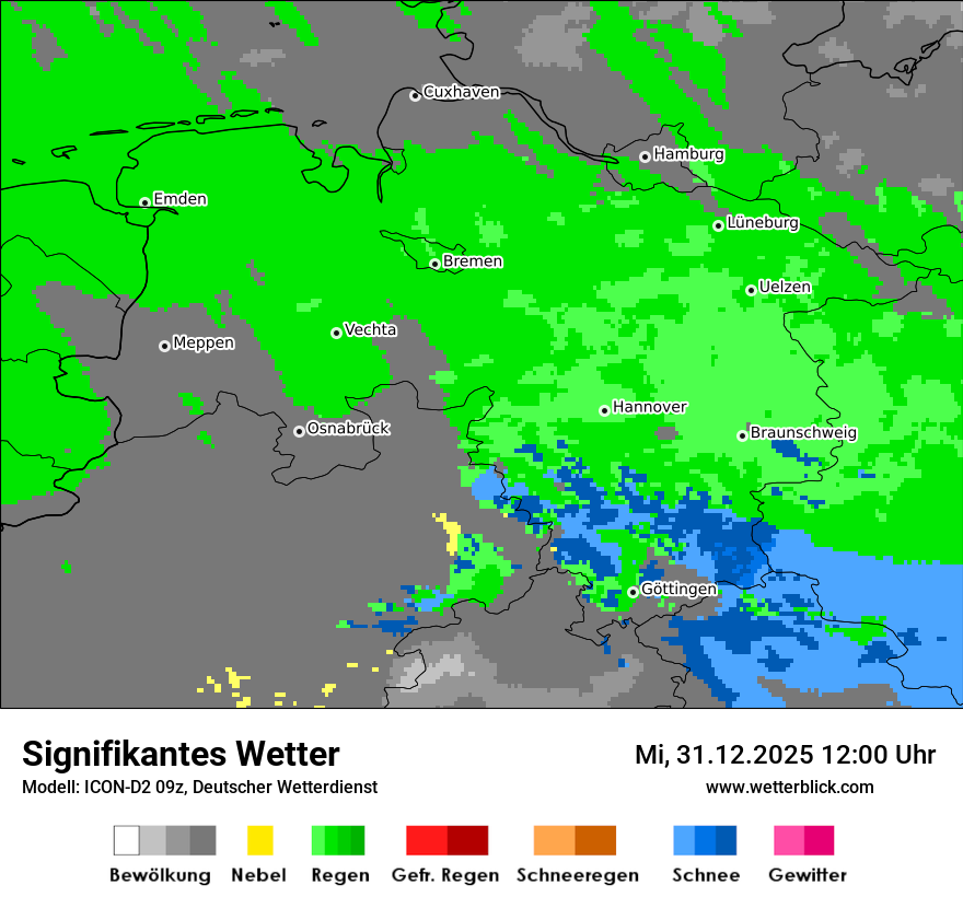 Modellkarten Signifikantes Wetter