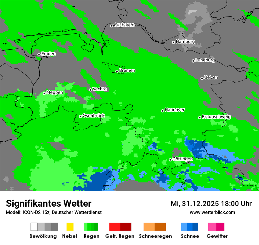 Modellkarten Signifikantes Wetter