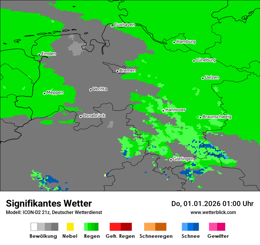 Modellkarten Signifikantes Wetter