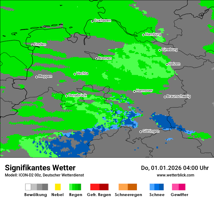 Modellkarten Signifikantes Wetter