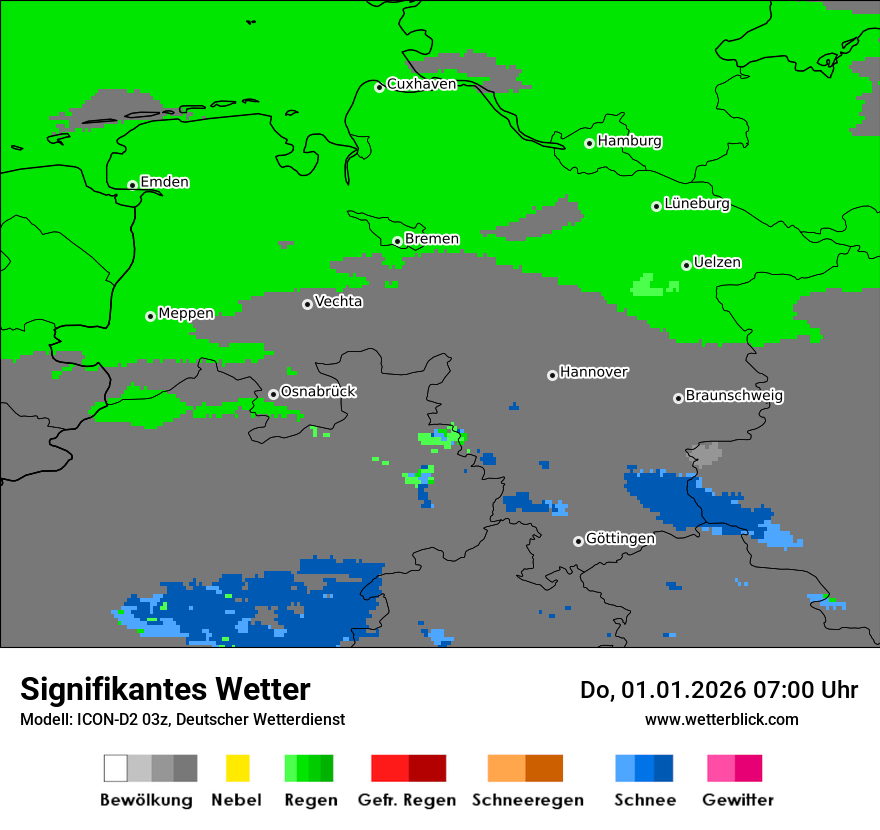 Modellkarten Signifikantes Wetter