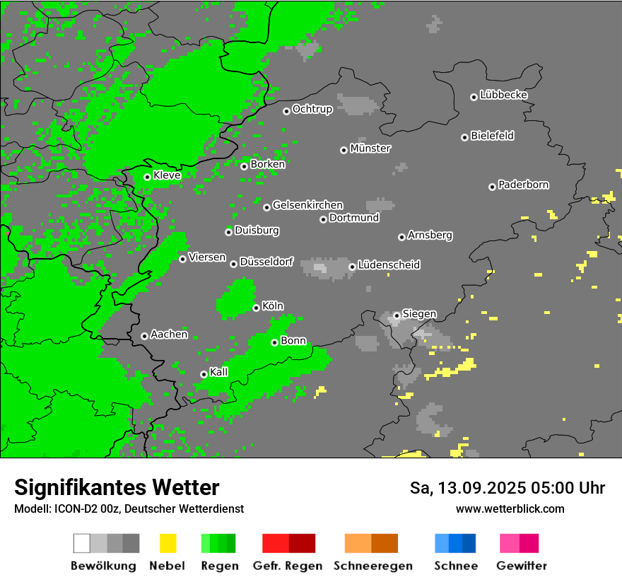 Modellkarten Signifikantes Wetter