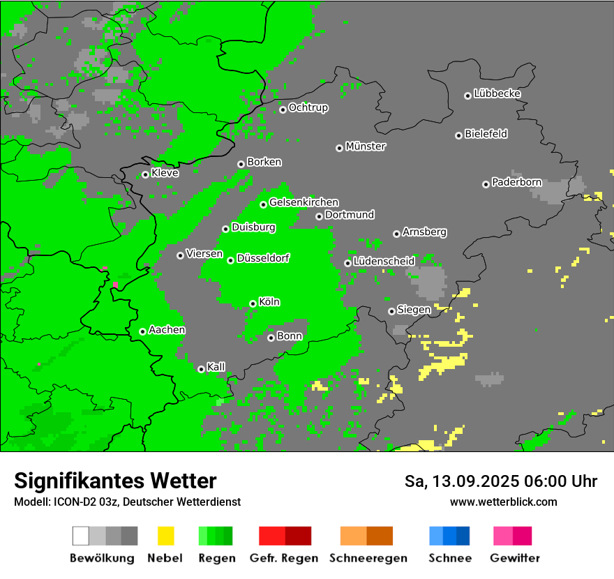 Modellkarten Signifikantes Wetter