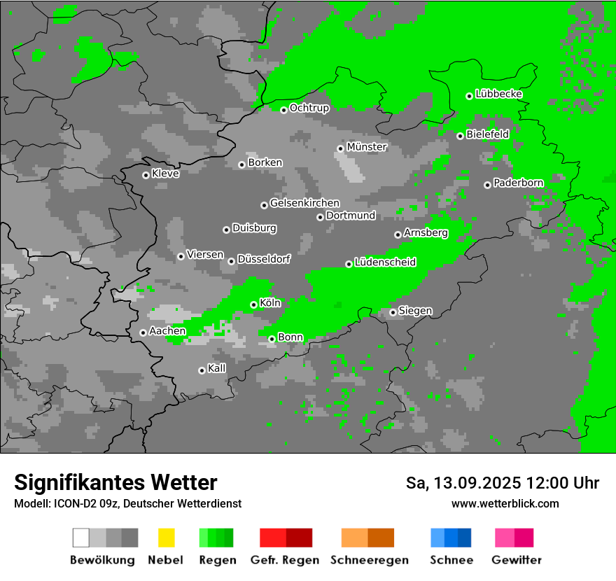 Modellkarten Signifikantes Wetter
