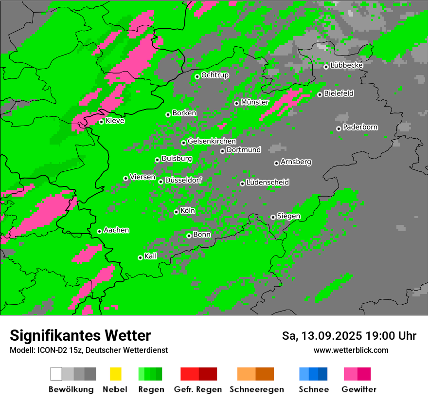Modellkarten Signifikantes Wetter