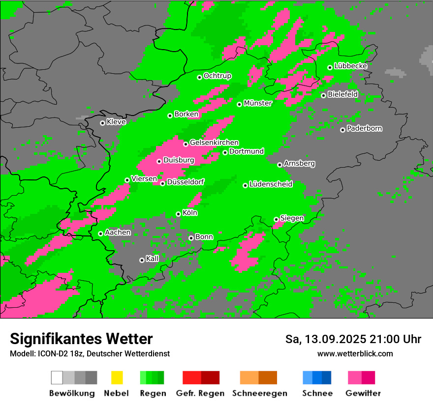 Modellkarten Signifikantes Wetter
