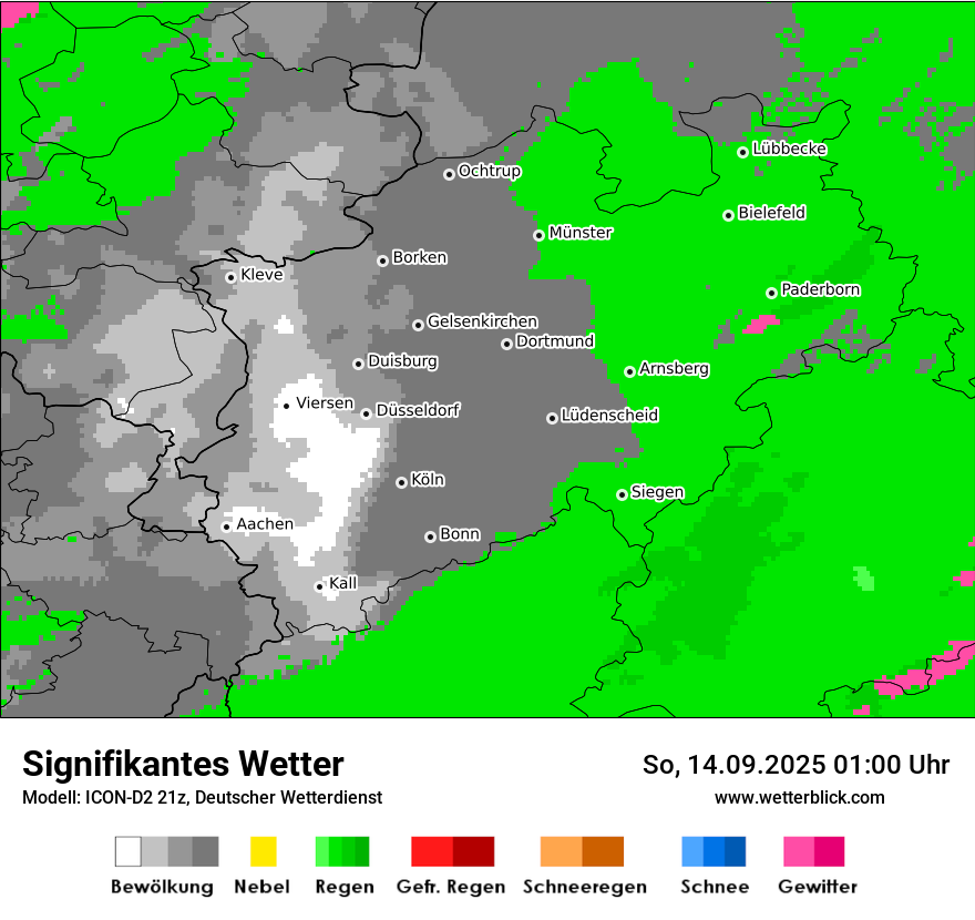 Modellkarten Signifikantes Wetter