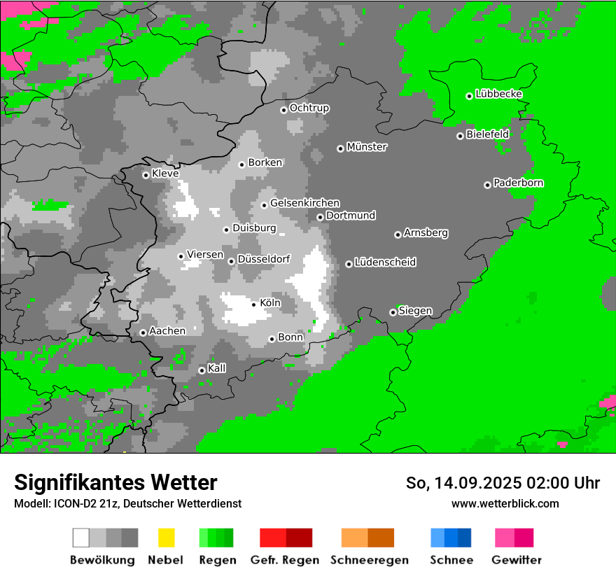 Modellkarten Signifikantes Wetter
