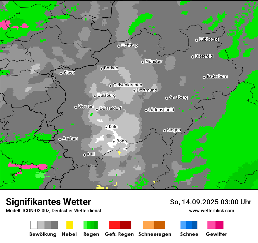 Modellkarten Signifikantes Wetter