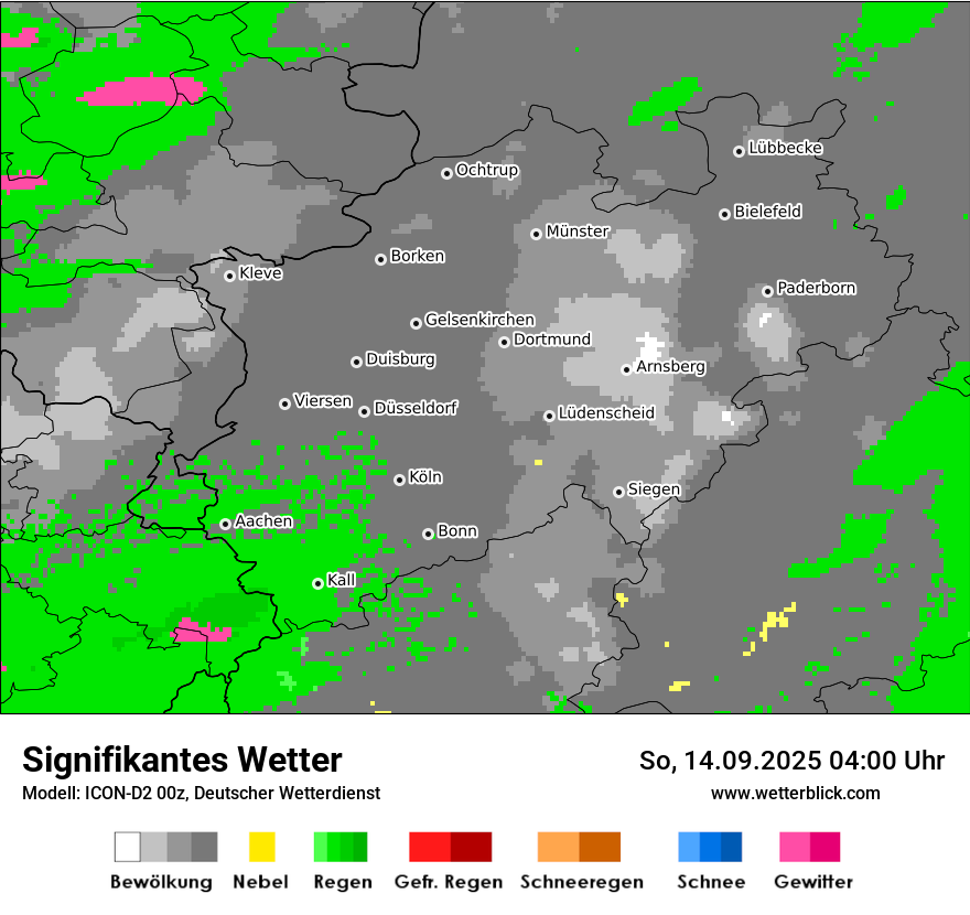 Modellkarten Signifikantes Wetter