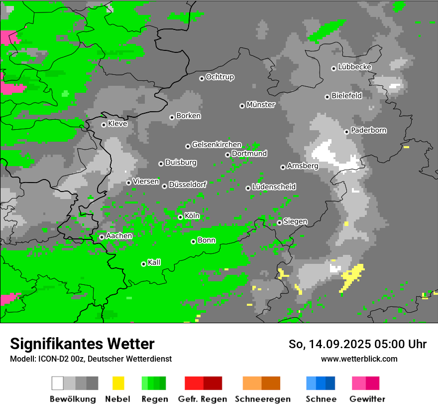 Modellkarten Signifikantes Wetter