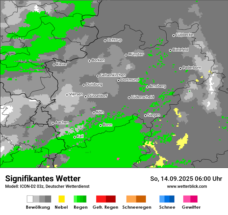 Modellkarten Signifikantes Wetter