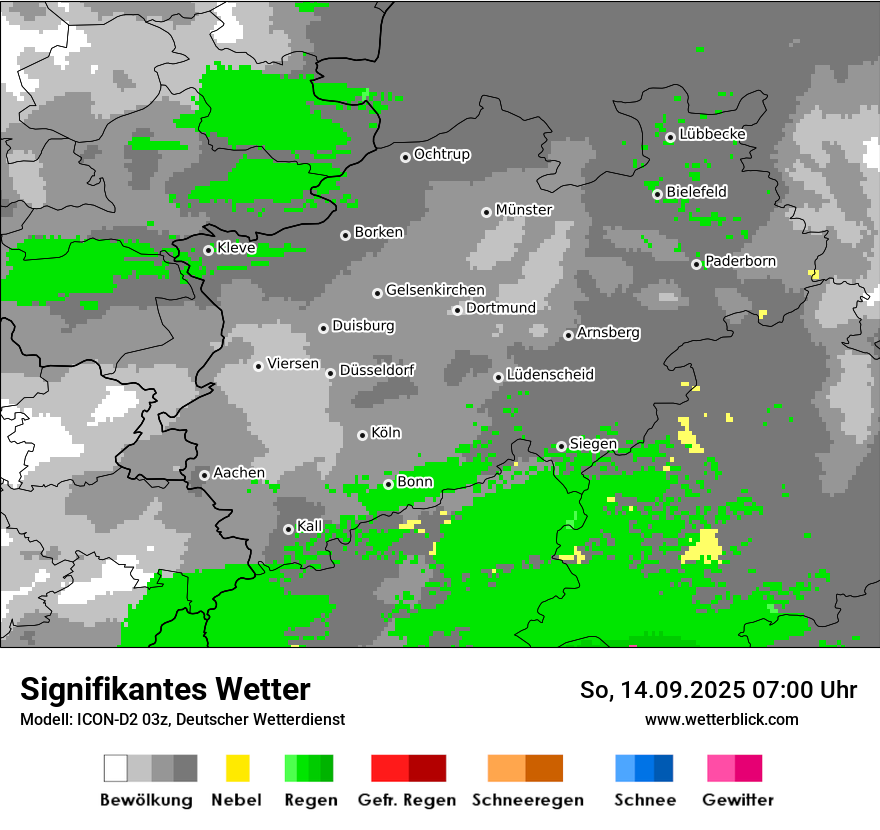 Modellkarten Signifikantes Wetter