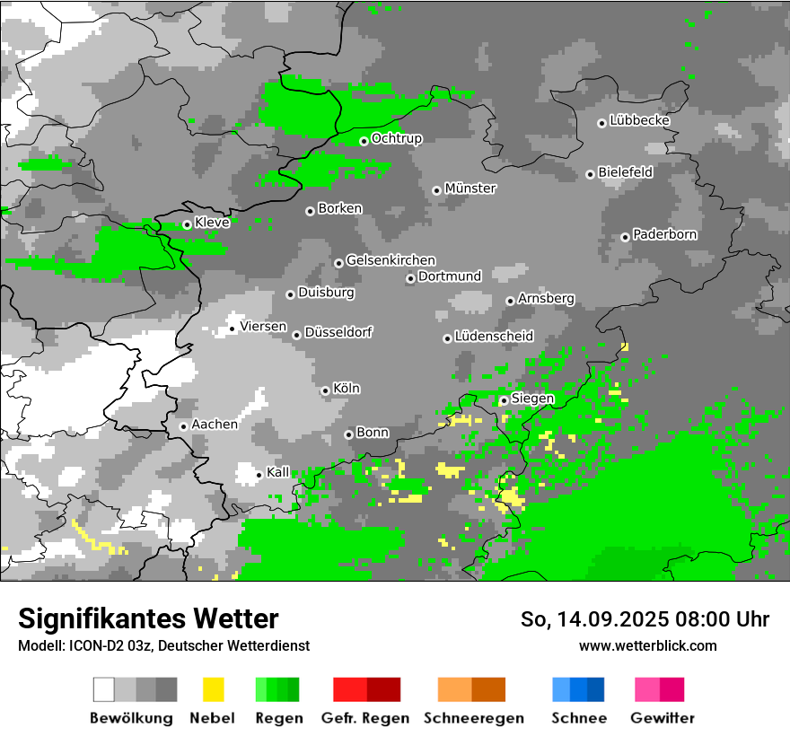 Modellkarten Signifikantes Wetter