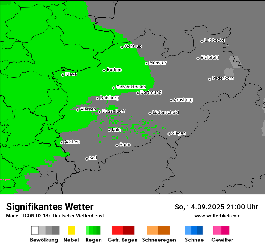 Modellkarten Signifikantes Wetter