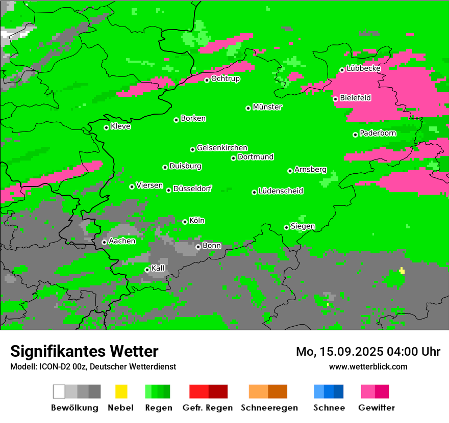 Modellkarten Signifikantes Wetter