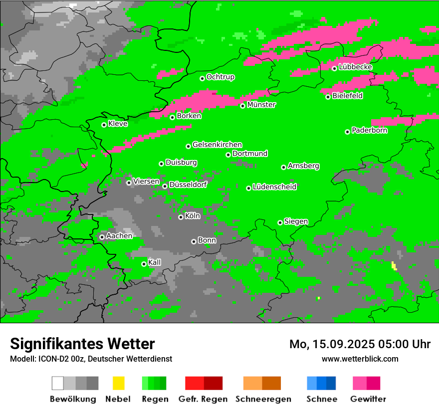 Modellkarten Signifikantes Wetter