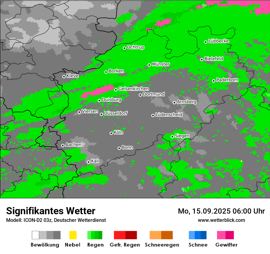 Modellkarten Signifikantes Wetter