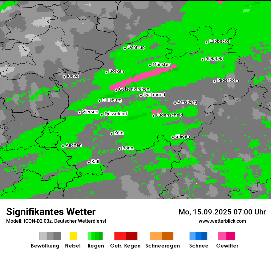 Modellkarten Signifikantes Wetter