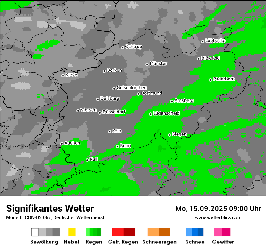 Modellkarten Signifikantes Wetter
