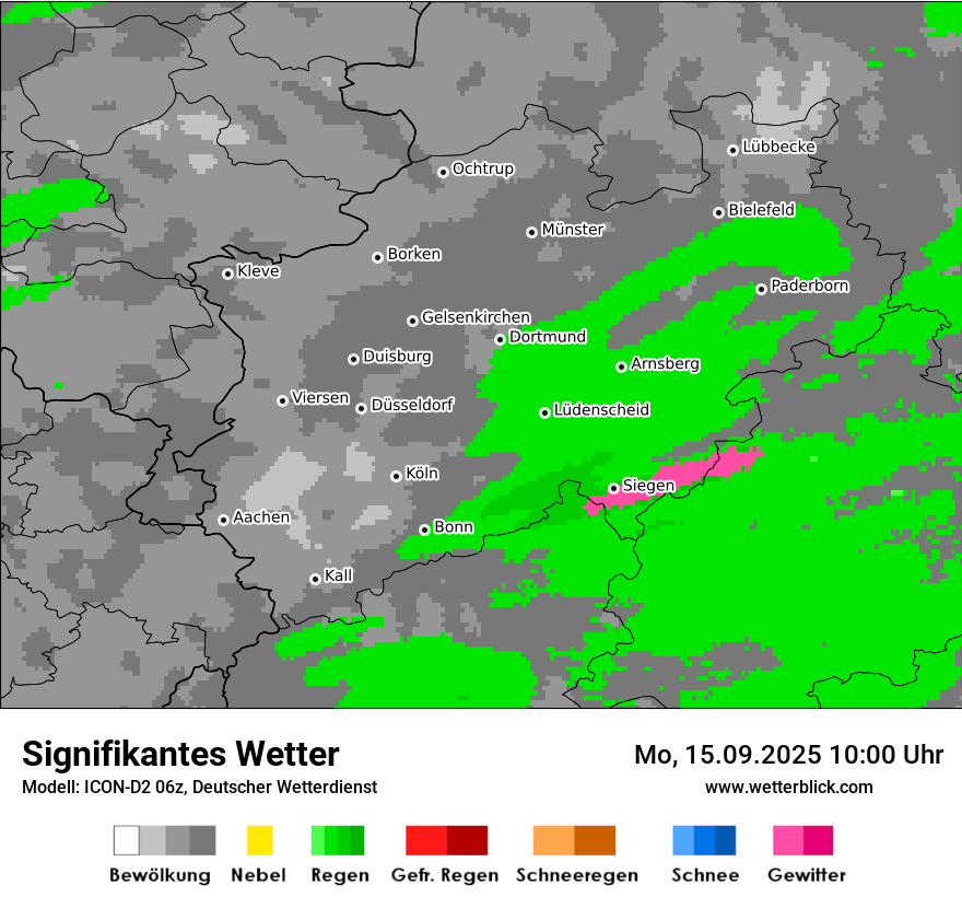 Modellkarten Signifikantes Wetter