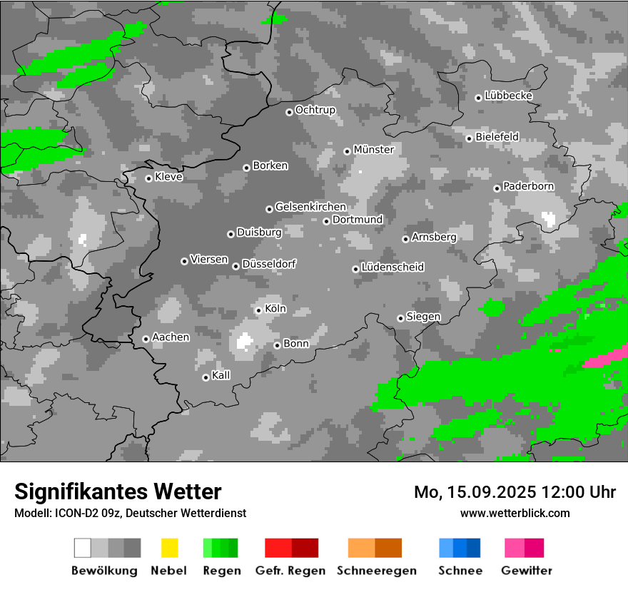 Modellkarten Signifikantes Wetter