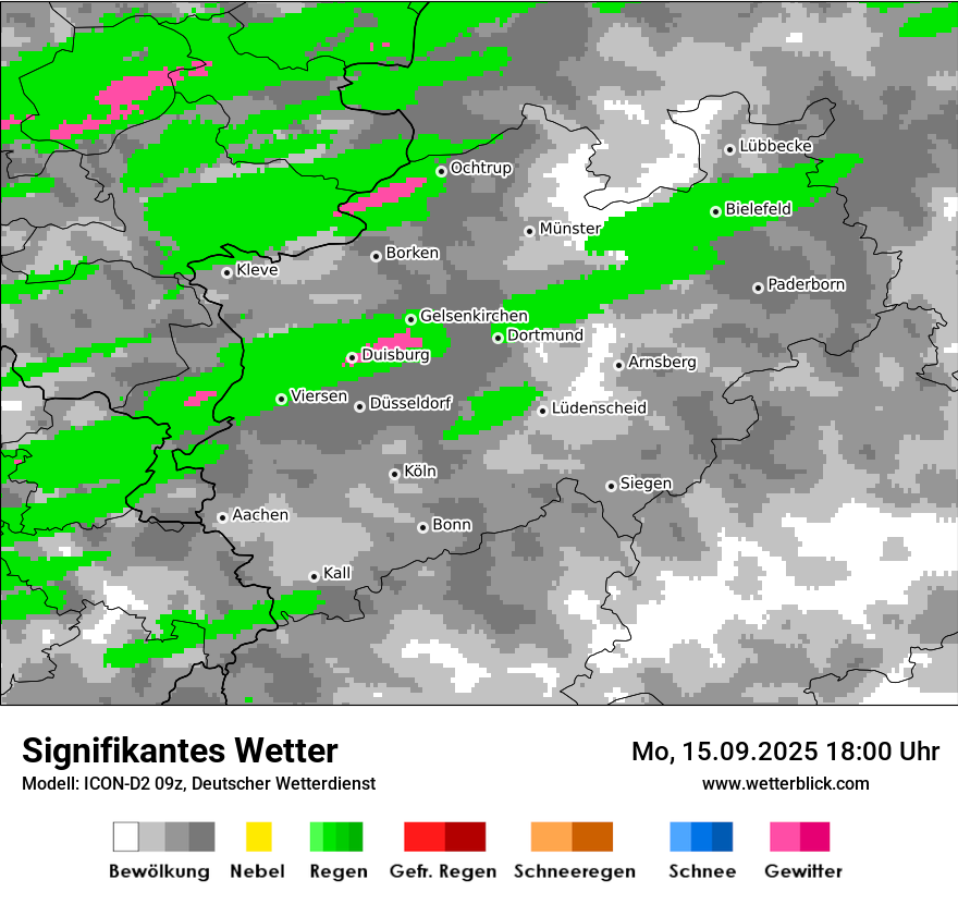 Modellkarten Signifikantes Wetter