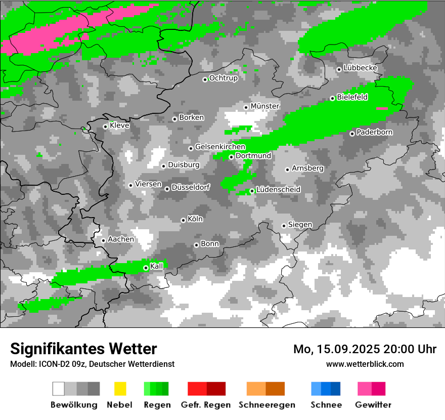 Modellkarten Signifikantes Wetter