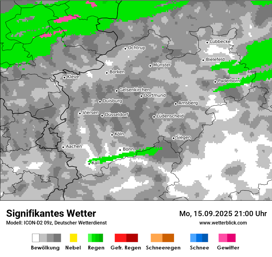 Modellkarten Signifikantes Wetter