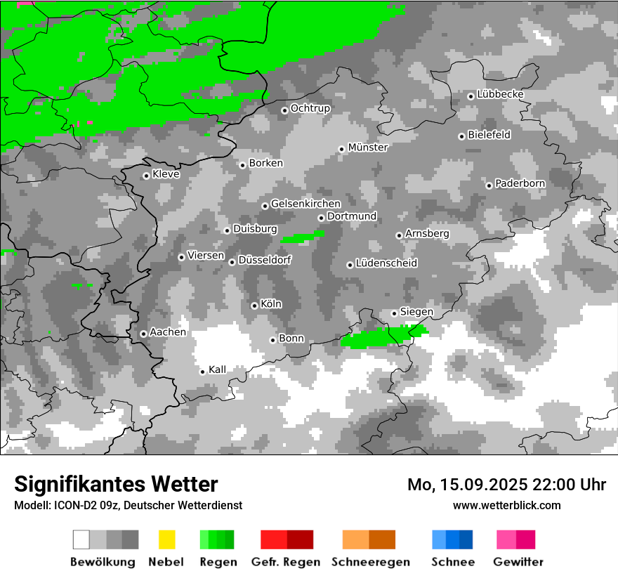 Modellkarten Signifikantes Wetter