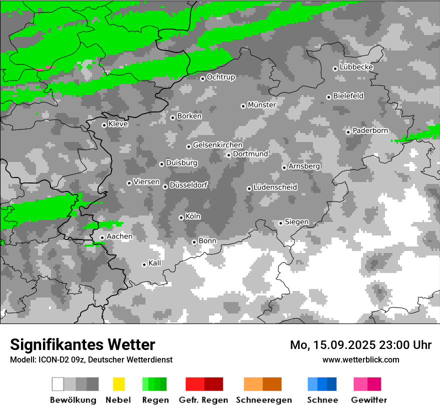 Modellkarten Signifikantes Wetter