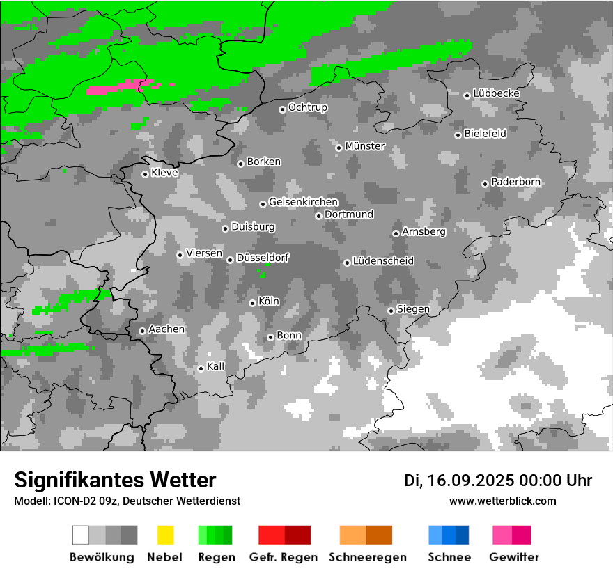 Modellkarten Signifikantes Wetter