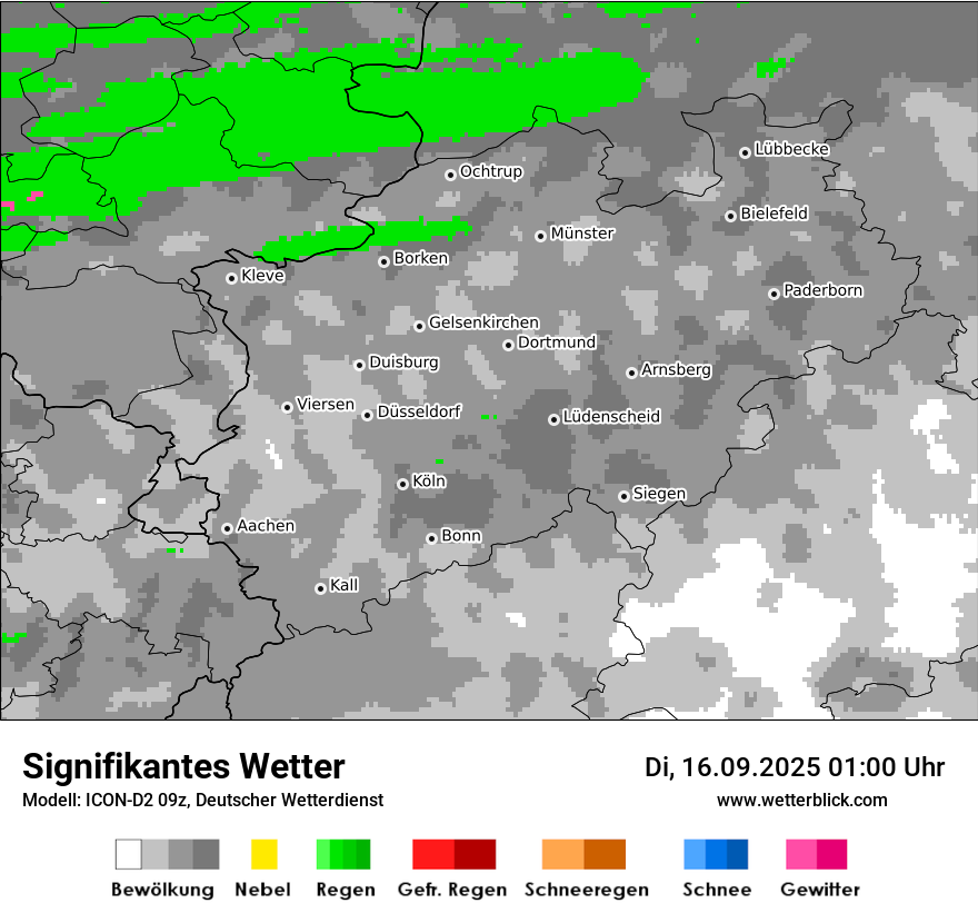 Modellkarten Signifikantes Wetter